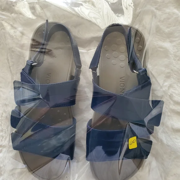 Vionic Blue Strappy Sandals Womens Size 8 - Picture 5 of 5